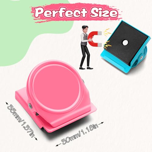 20 Pack Colorful Magnetic Clips for Refrigerator & Whiteboard