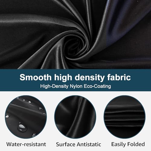 VUELANE Black Beard Bib Apron Hair Catcher for Men Grooming, Non-Stick Shaving Catcher with Suction Cups