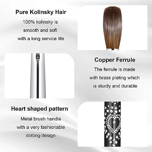 KEMEISI Kolinsky Acrylic Nail Brush #12, Oval Professional Manicure Tool