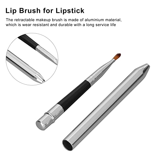 2pcs Retractable Lip Brush Set - Ergonomic, Portable Lipstick & Concealer Brushes