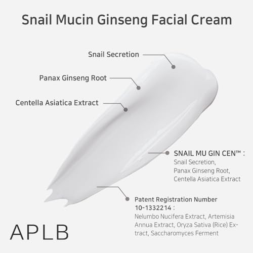 APLB Snail Mucin Ginseng Facial Cream - Anti-Aging & Hydrating