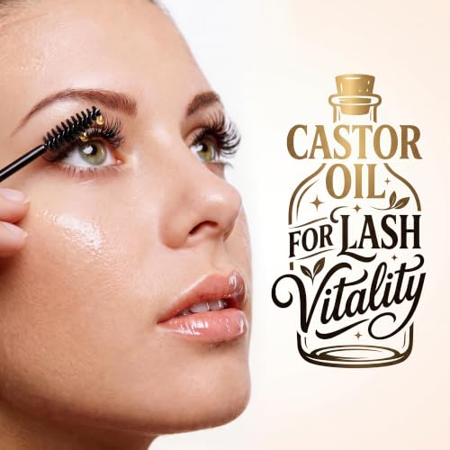 Castor Oil for Eyelash & Brow Growth Organic 2oz - Natural Hair Serum