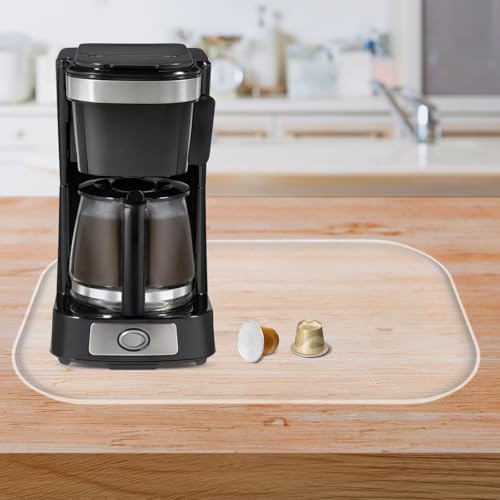 TOHONFOO Silicone Coffee Maker Mat - 17.4''x10.6'' Non-Slip Tray