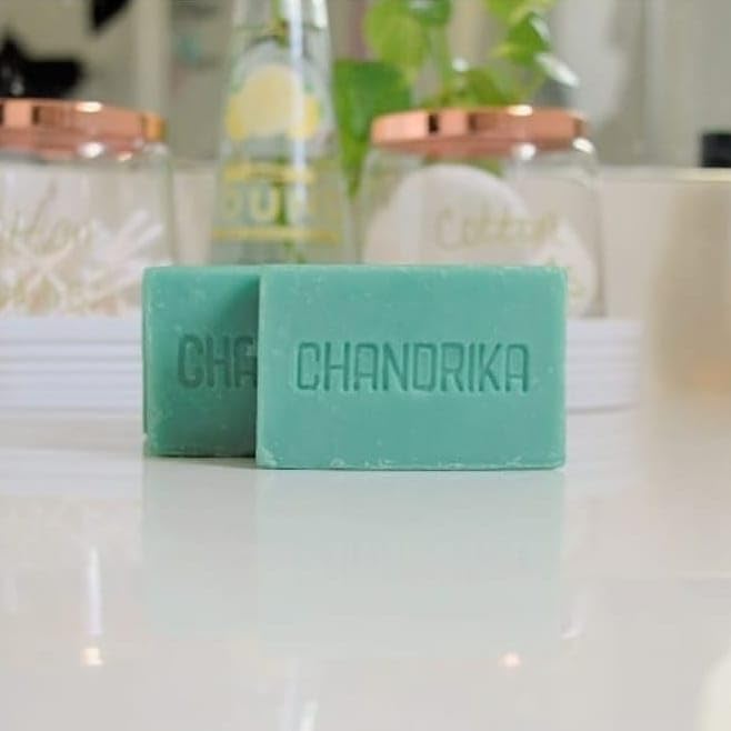 Chandrika Ayurvedic Soap - 100% Natural Vegan Bar Soap, 4-Pack