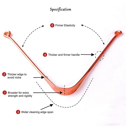 Pure Copper Tongue Scraper - Ergonomic Oral Care Cleaner (12-Piece Set)