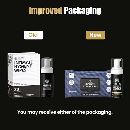 Skin Elements Men's Intimate Hygiene Combo: 120ml Foaming Wash & 30 Wipes