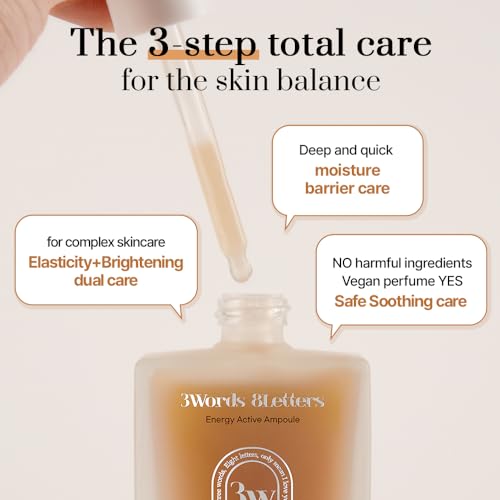[3Words 8Letters] Energy Active Serum 1.69 fl oz – Vegan Hyaluronic/Lovely Balloon Vine