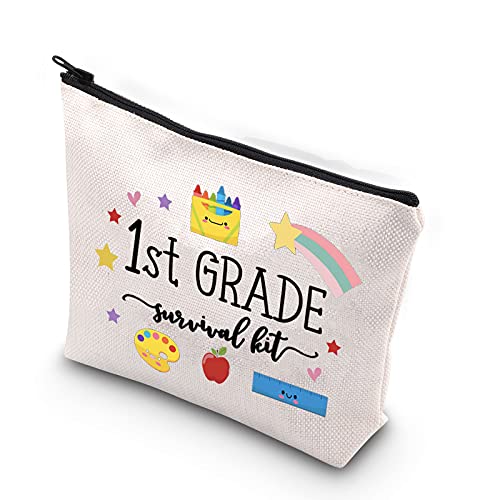 WCGXKO 1st Grade Survival Kit Makeup Bag - Teacher Gift