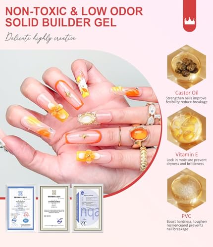 CMTQVFL 3D Gel Nail Art - White Pearl Gold Chrome Powder 60g