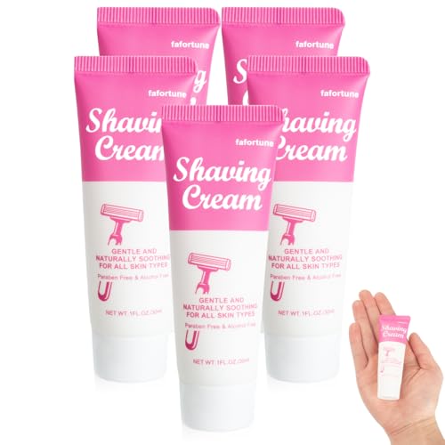 Womens Shaving Cream Bulk Travel,1fl oz/30ml Shave Gel for Women,Care Dry Skin Womens Shave Gel for Travel Guests(Jasmine,Pack of 5)