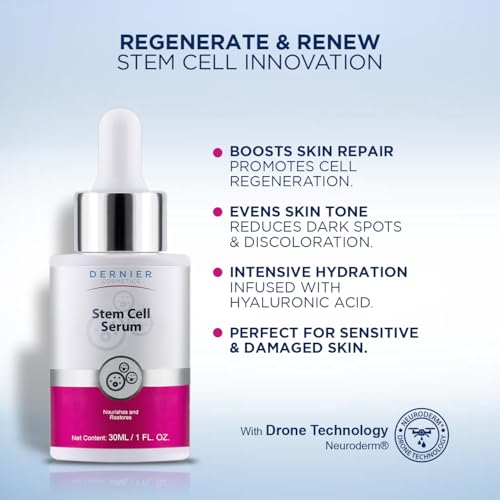 Dernier Stem Cell Face Serum with Hyaluronic Acid – Anti-Aging & Skin Firming