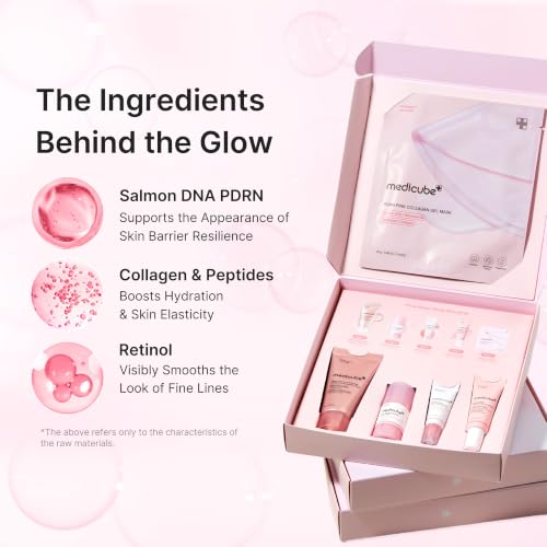 Medicube PDRN Glow Essentials Kit - 5-Step Mini Skincare Travel Set