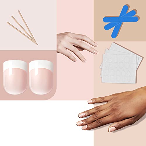 LIARTY Short French Tip Press-On Nails - Natural 480pcs Set