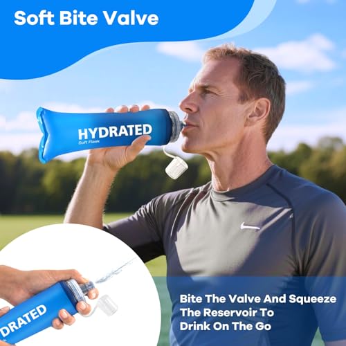 WEMEET 24oz Collapsible Soft Water Bottle, BPA-Free, 2-Pack