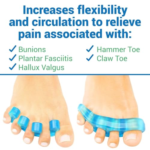 VIVEsole Toe Separators for Pain Relief - Silicone Gel Spacers (2 Pairs)