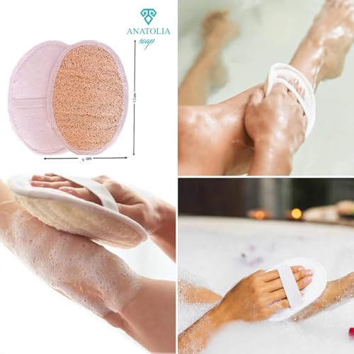 Anatolia Soap Turkish Exfoliating Mitt Set, 3-Piece Body & Face Scrubber