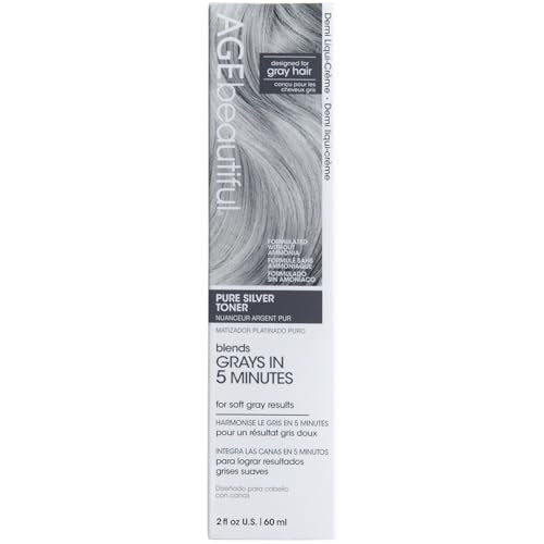 AGE Beautiful Hair Toner for Gray Hair - Ammonia-Free, 5-Minute Formula