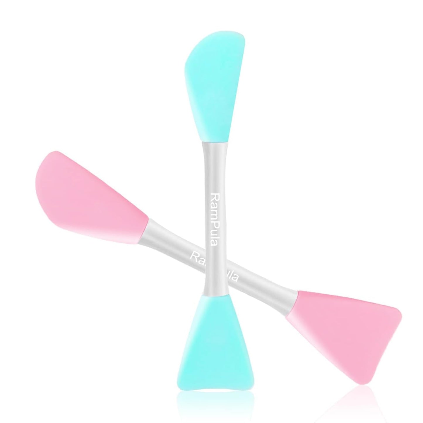 RamPula Mask Applicator Silicone Face Brush Face Mud Cream,Clay Mask,DIY,Modeling Mask Brushes DIY Mud Mixing Spatula Double-end Handheld Scoop Skin Care Make up Foundation Gel Cosmetic Tool