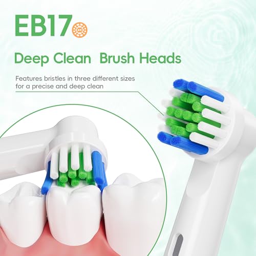 UUJ Replacement Toothbrush Heads for Oral-B, 8 Pack Soft Bristles