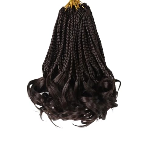 8 Inch Light Auburn French Curl Crochet Braids for Black Women