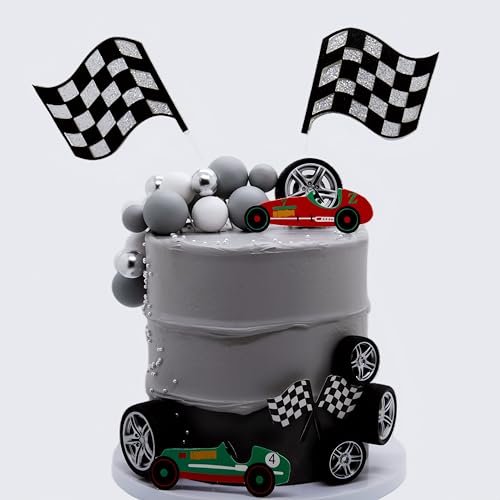 Racing Car Cake Toppers Set | Birthday Party Decorations