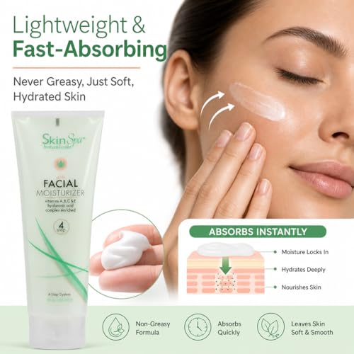 SkinSpa Daily Face Moisturizer with Hyaluronic Acid, Retinol & Vitamins, 8 oz