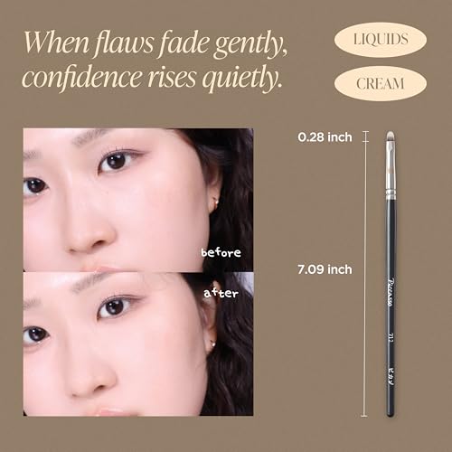 Piccasso 712 Spot Point Concealer Brush - Precise Makeup Tool for Under Eye & Blemish Coverage