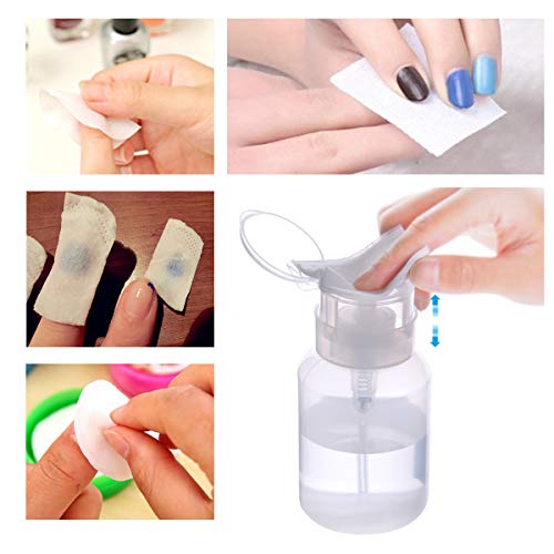 Biutee 200ml Clear Acetone Pump Dispenser Bottle - Lockable & Reusable