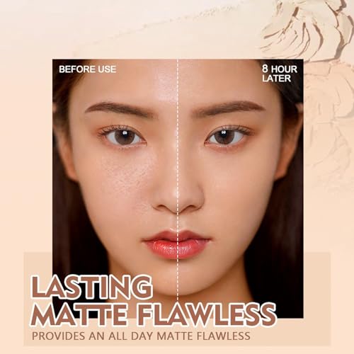 ONMYLOVIN Ivory Oil Control Pressed Powder 1.21oz Matte Long Lasting Face Makeup
