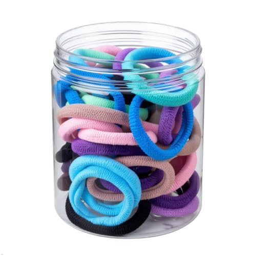 Terry Cloth Hair Ties for Women, 50 Pack Multicolor Scrunchies