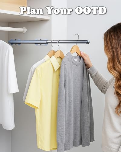 Adjustable 12" Valet Rod for Closet Organization - VanlonPro
