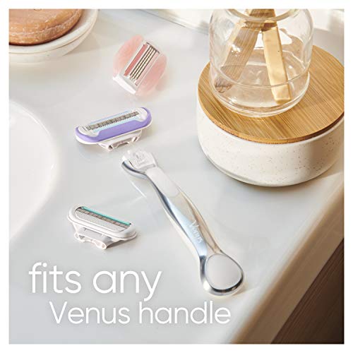 Gillette Venus Deluxe Smooth Platinum Women's Razor with Metal Handle + 3 Refills