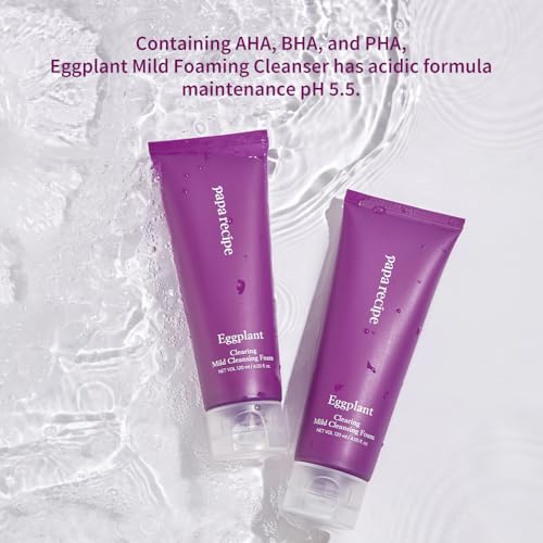 Papa Recipe Eggplant Moisturizing Facial Cleansing Foam for Sensitive Skin