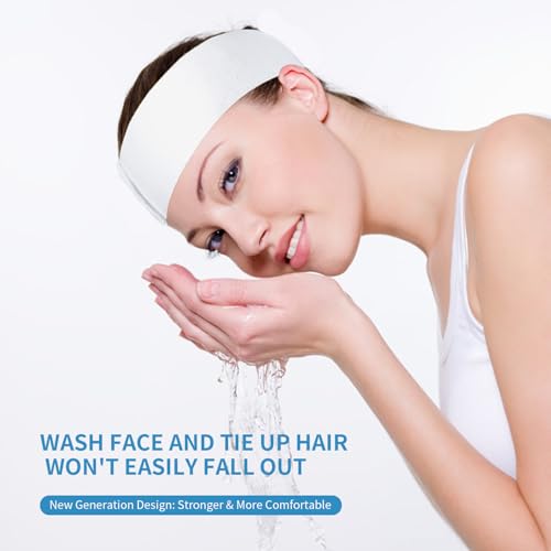 MoyRetty 100 Pack Disposable Headbands for Spa & Facials
