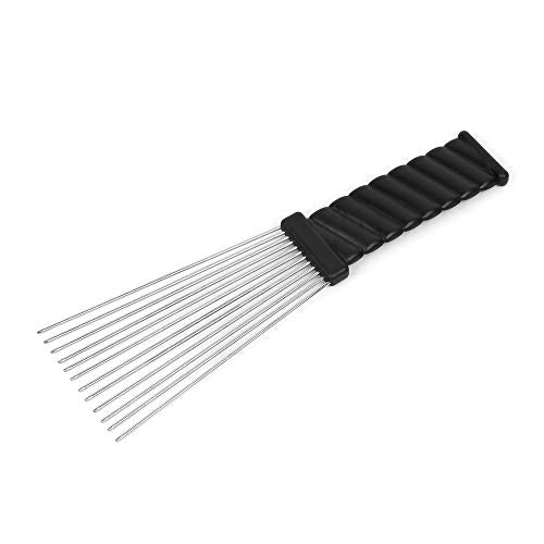Folansy Metal Afro Pick Comb for Curly Hair - 9.2" Detangling Tool