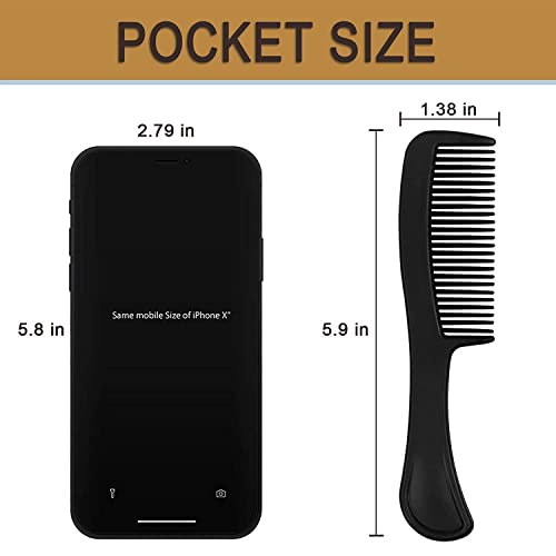 60 Pack Black Hair Combs - 5.9 Inch Individually Wrapped for Travel & Hospitality
