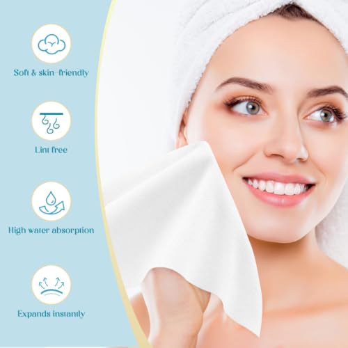 AIDEA 100PCS Compressed Face Towels - Portable Disposable Washcloths
