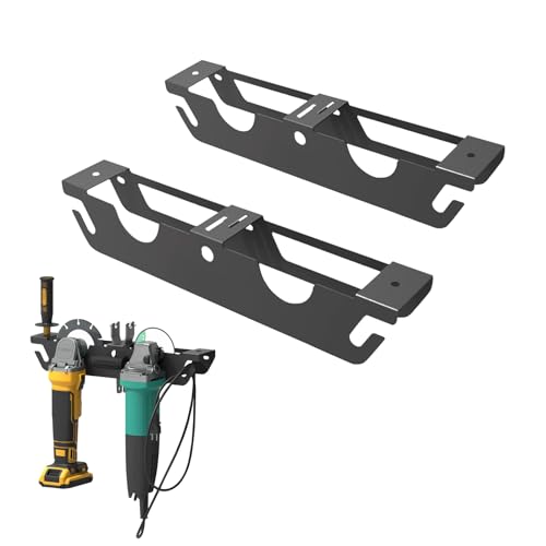 Wall-Mounted Tool Organizer Rack for Angle Grinders - 2-Pack