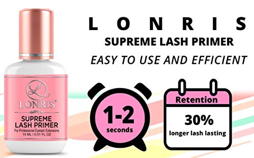 Lonris Eyelash Extension Primer - Oil & Protein Remover for Better Retention