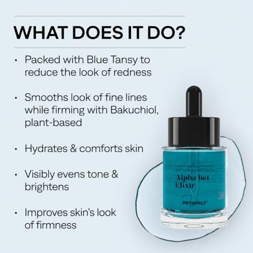 Provence Beauty Multi-Vitamin Brightening Facial Oil with Bakuchiol & Vitamin C – Hydrating & Soothing Skin Treatment, 1 fl oz