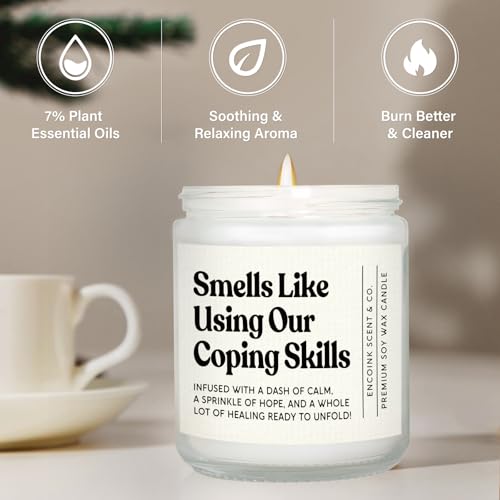 Lavender Scented Candle for Therapists & Counselors - Stress Relief Gift