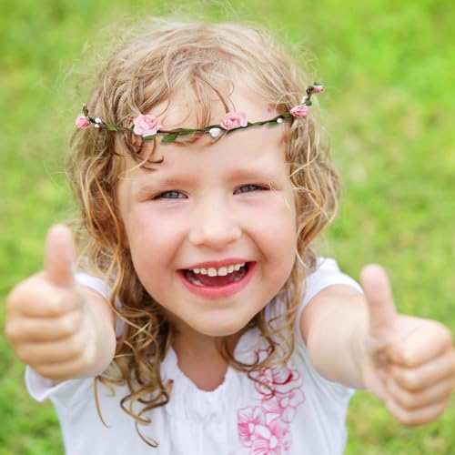 Dizila Flower Crown Headbands Set for Women Girls Teens - Wedding, Festival & Party Accessories