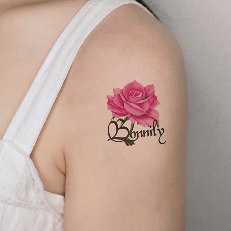 40 Pcs Flower Temporary Tattoos – Roses & Butterflies Stickers