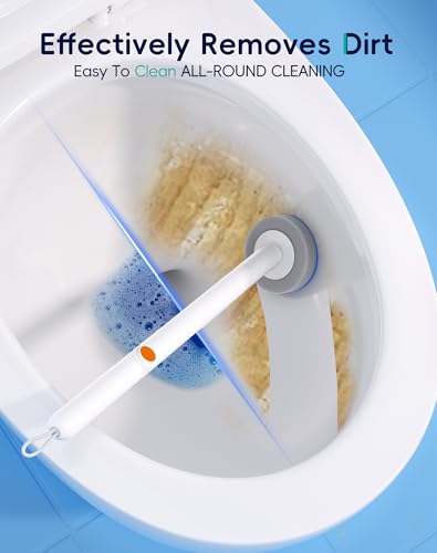 LFBEAR Disposable Toilet Cleaning System with 36 Refills - Wall Mounted Brush & Holder
