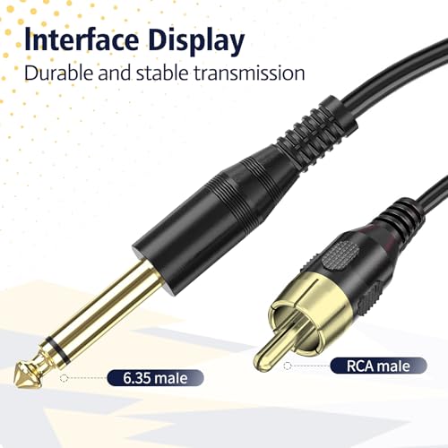 2-Pack RCA Clip Cord Tattoo Machine Cable - 1.8m & 2m