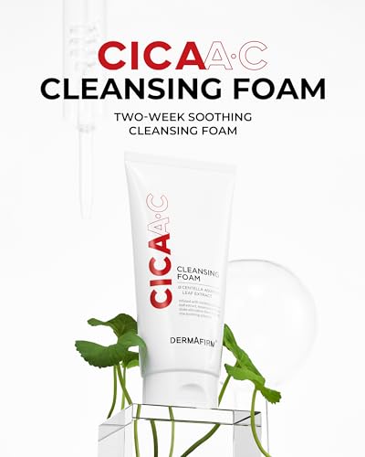 Dermafirm Cica AC Cleansing Foam, Glycolic Acid & Niacinamide Face Wash