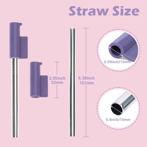 Jetstop Straw Kit for Brümate Era 30 oz - 3 Metal Straws, Silicone Connectors & Cleaning Brushes