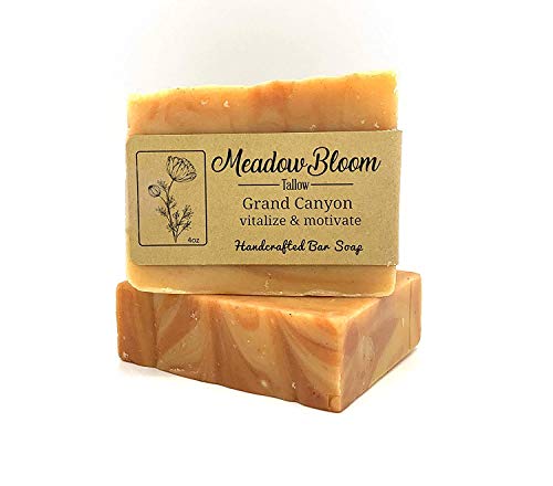 All-Natural Meadow Bloom Tallow Bar Soap - Fennel & Clay