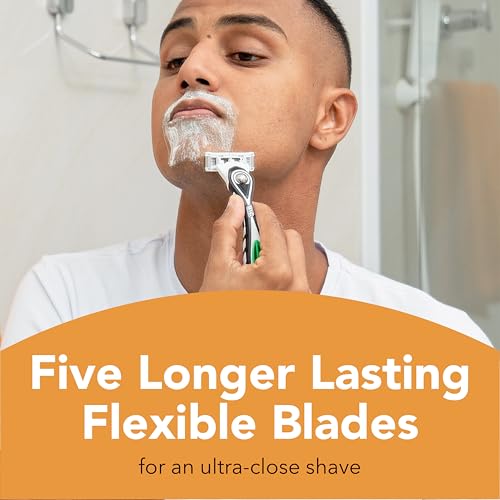 BIC Flex 5 Disposable Razors for Men - 8 Count for Sensitive Skin