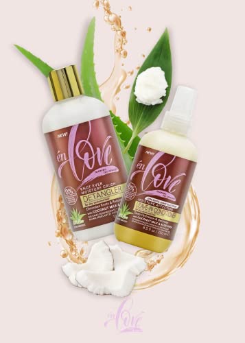 éN Love Knot Ever Moisture Detangler for Curly & Coily Hair 12oz | Deep Hydrating Pre-Shampoo with Aloe & Coconut Milk